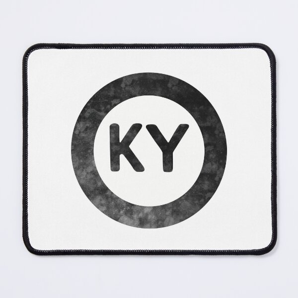 Item preview, Kentucky KY distressed black and white circle designed and sold by Krista Robertson.