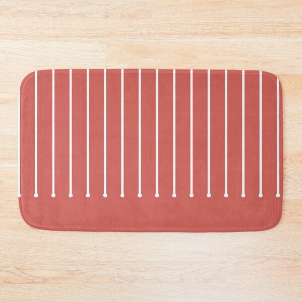 Item preview, Red-Orange White Minimal Modern Stripe Polka Dot Pattern Pairs 2023 COTY Raspberry Blush 2008-30 designed and sold by ColorOfTheYears.