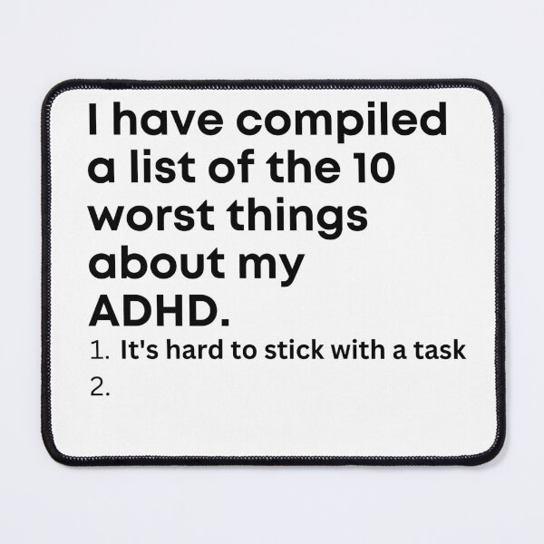 Item preview, ADHD List designed and sold by BuraxisQuotes.
