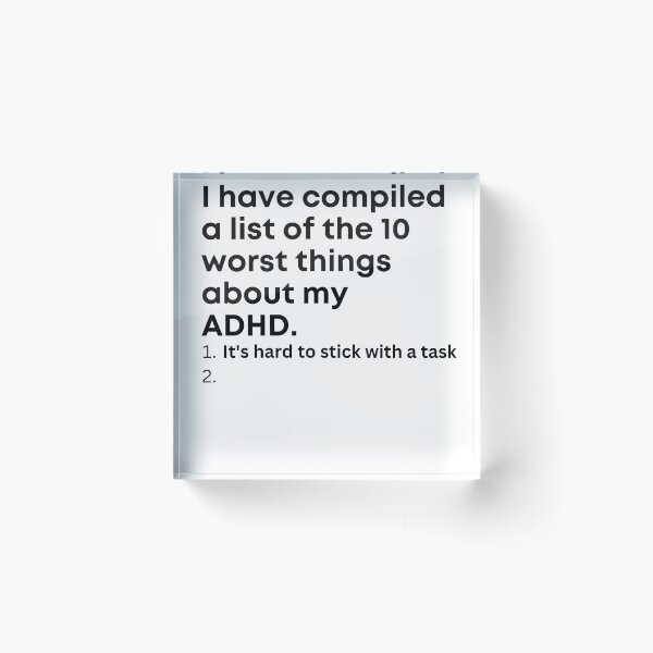 Item preview, ADHD List designed and sold by BuraxisQuotes.
