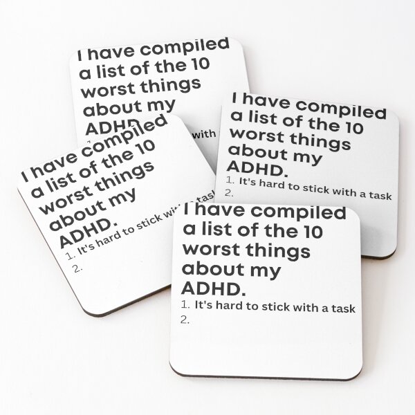 Item preview, ADHD List designed and sold by BuraxisQuotes.