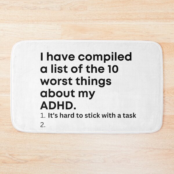 Item preview, ADHD List designed and sold by BuraxisQuotes.