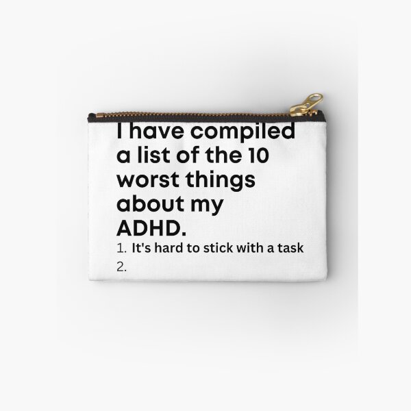 Item preview, ADHD List designed and sold by BuraxisQuotes.