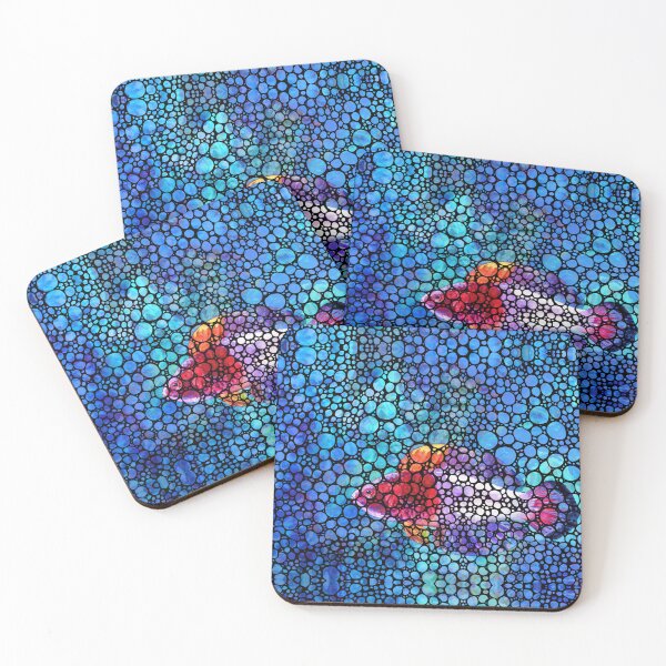 Item preview, Stone Rockd Fairy Fish Art Tropical Mosaic designed and sold by Sharon Cummings Art.