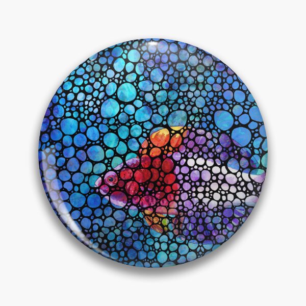 Item preview, Stone Rockd Fairy Fish Art Tropical Mosaic designed and sold by Sharon Cummings Art.