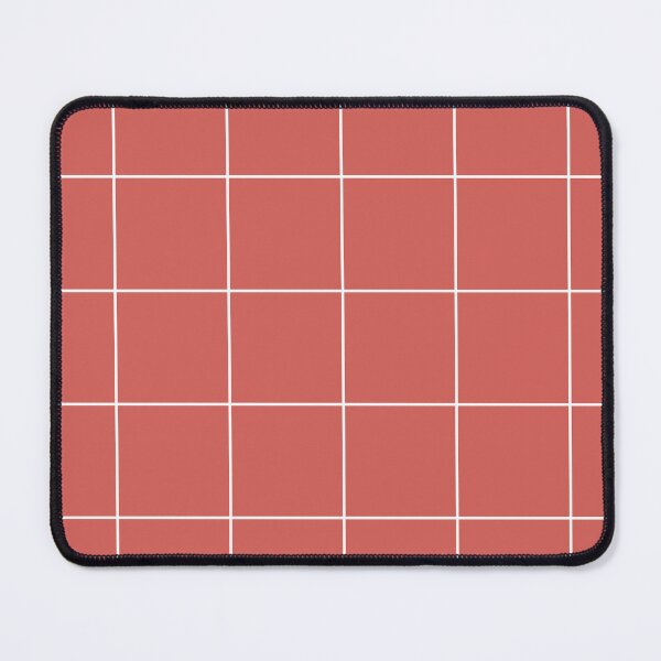 Item preview, Red-Orange White Minimal Square Diamond Grid Pattern 2 Pairs 2023 COTY Raspberry Blush 2008-30 designed and sold by ColorOfTheYears.
