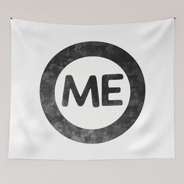 Item preview, Maine ME distressed black and white circle designed and sold by Krista Robertson.