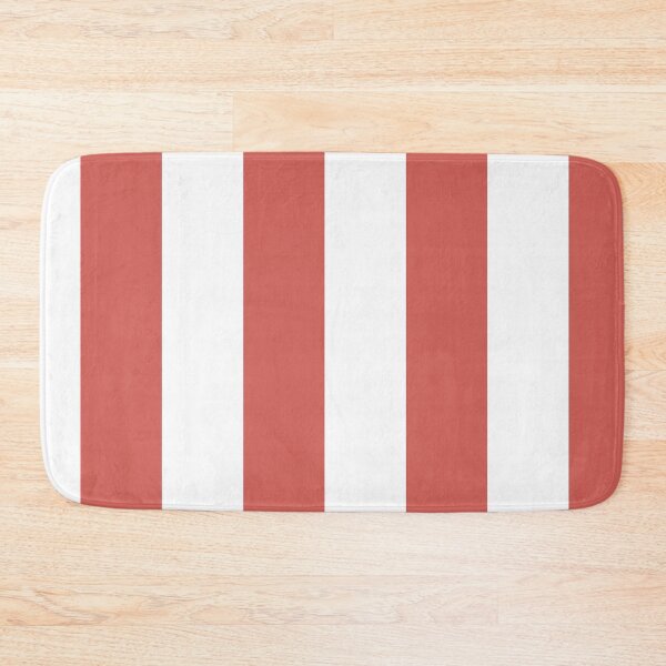 Item preview, Red-Orange White Minimal Vertical Stripe Pattern Pairs 2023 COTY Raspberry Blush 2008-30 designed and sold by ColorOfTheYears.