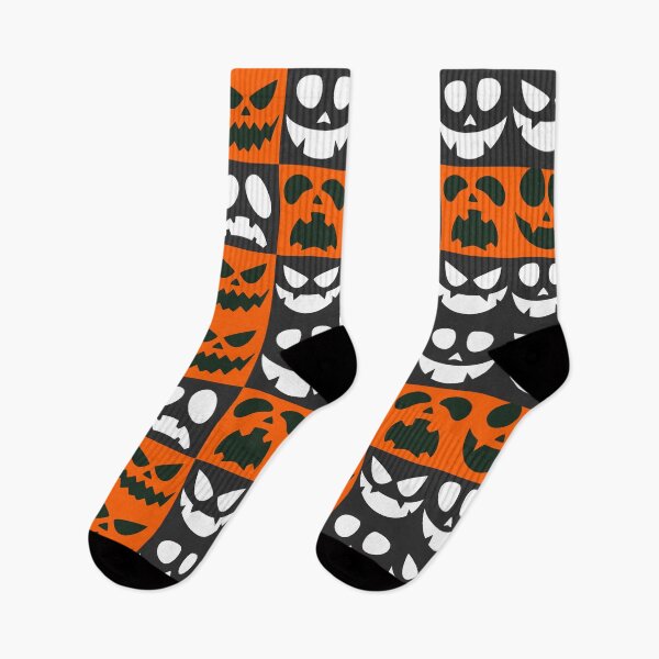 Item preview, jack o lanterns, halloween season pattern, scary pumpkins, ghostly faces designed and sold by allycat57.