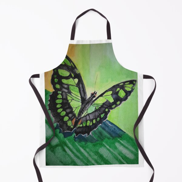 Item preview, Green and black butterfly watercolour painting  designed and sold by esvb.