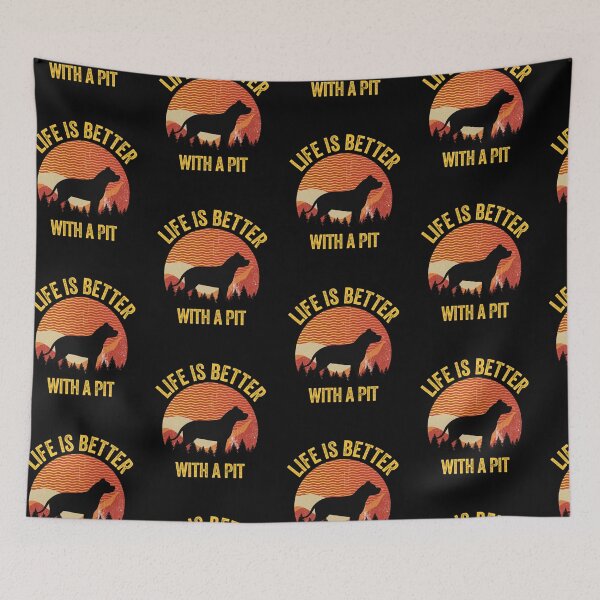 Item preview, Life Is Better With A Pit Bull Vintage Distressed Dog Gift  designed and sold by Guarddogdrive.