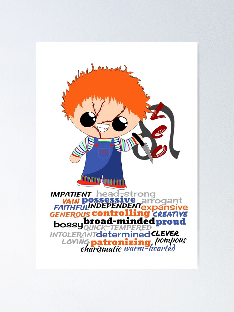  leo zodiac horror monster funny cute july august zodiac sign