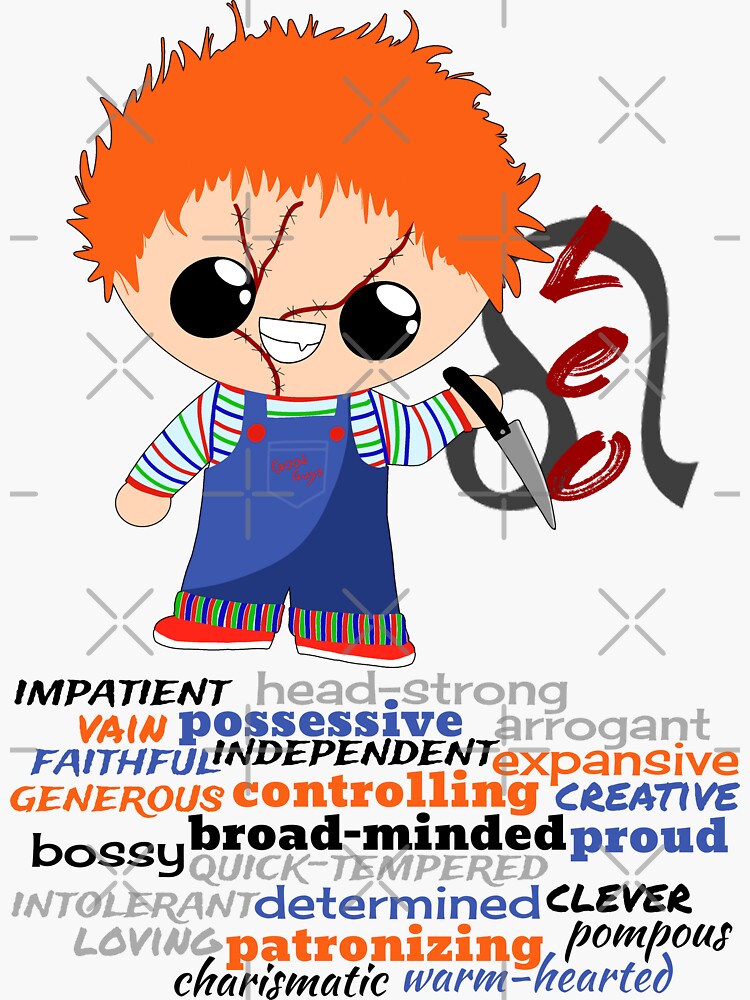  leo zodiac horror monster funny cute july august zodiac sign
