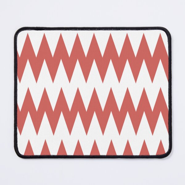 Item preview, Red-Orange White Zigzag Rippled Horizontal Stripe Pattern Pairs 2023 COTY Raspberry Blush 2008-30 designed and sold by ColorOfTheYears.
