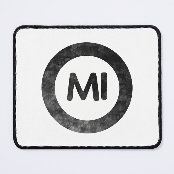 Item preview, Michigan MI distressed black and white circle designed and sold by Krista Robertson.