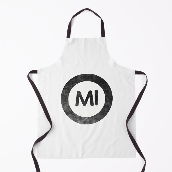 Item preview, Michigan MI distressed black and white circle designed and sold by Krista Robertson.