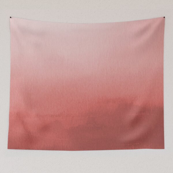 Item preview, Red-Orange Watercolor Ombre Gradient Blend Abstract Art Pairs 2023 COTY Raspberry Blush 2008-30 designed and sold by ColorOfTheYears.