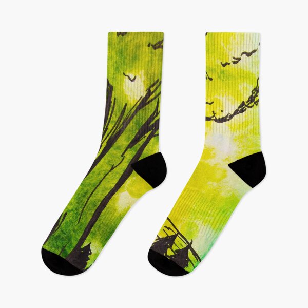Item preview, Green Forest Landscape painted traditionally with watercolor, alcohol and ink designed and sold by Chantellearts.