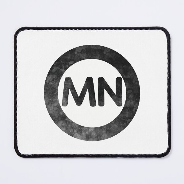 Item preview, Minnesota MN distressed black and white circle designed and sold by Krista Robertson.