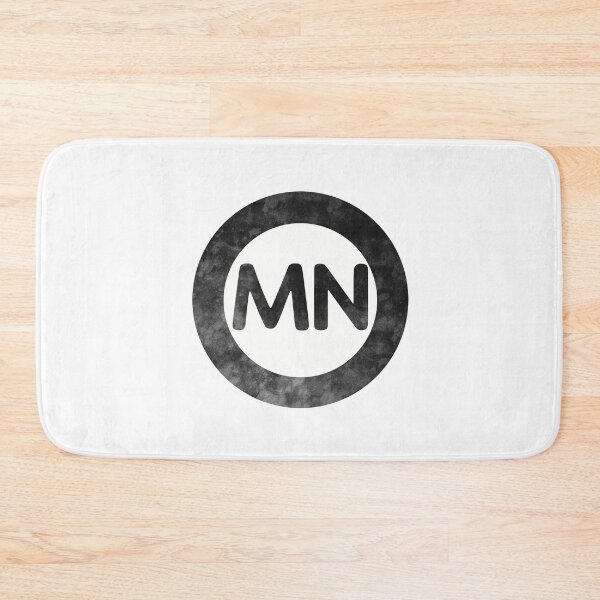 Item preview, Minnesota MN distressed black and white circle designed and sold by Krista Robertson.