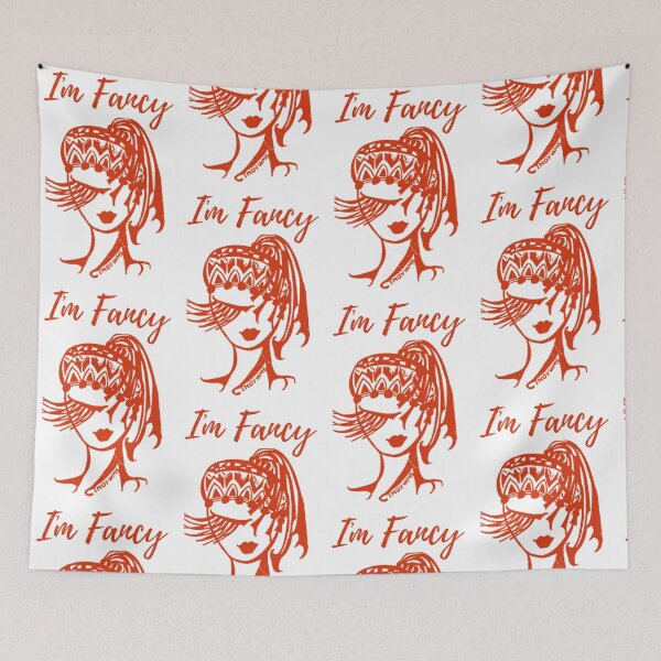 Item preview, I am Fancy Lashes Red and White  designed and sold by The Cindy Williams Collection.