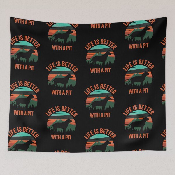 Item preview, Life Is Better With A Pit Bull Vintage Dog Gift  designed and sold by Guarddogdrive.