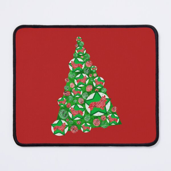 Item preview, Corgi Dog Silhouette Green Star Christmas designed and sold by AMSonArt.