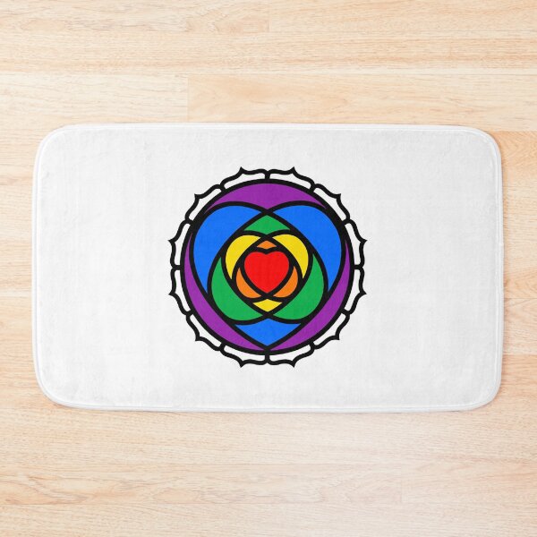 Item preview, heart mandala - peace & Love lgtbq colors designed and sold by OptLuv.