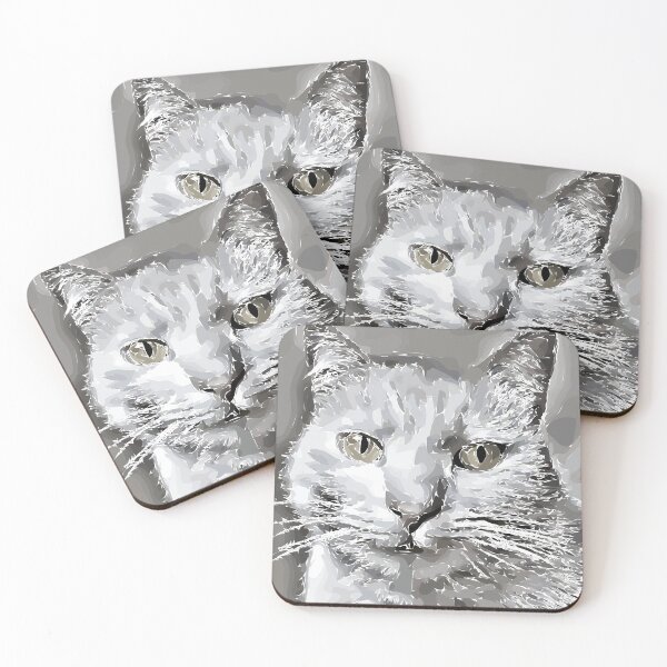 Item preview, White Cat designed and sold by lovleycat.
