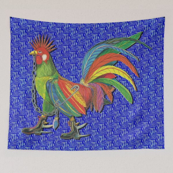 Artikelvorschau, Punky Rooster Basic on Prime Blue Zig Black entworfen und verkauft von AJLeibengeist.