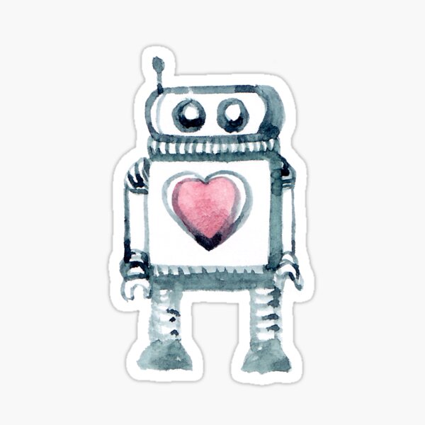 Lovely Little Robot Sticker