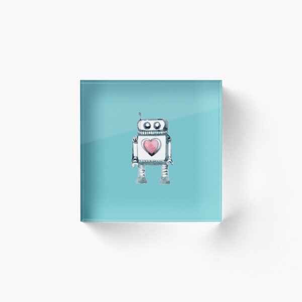 Lovely Little Robot Acrylic Block