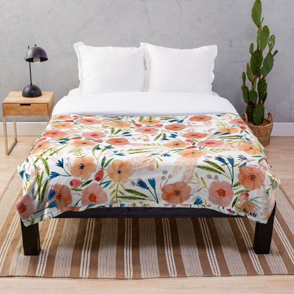 Floral Dance Throw Blanket