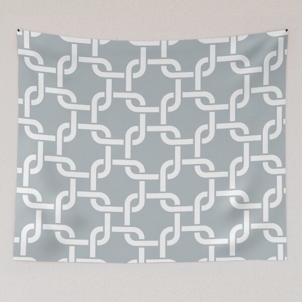 Item preview, Silver Interlocking Square Pattern designed and sold by patternplaten.