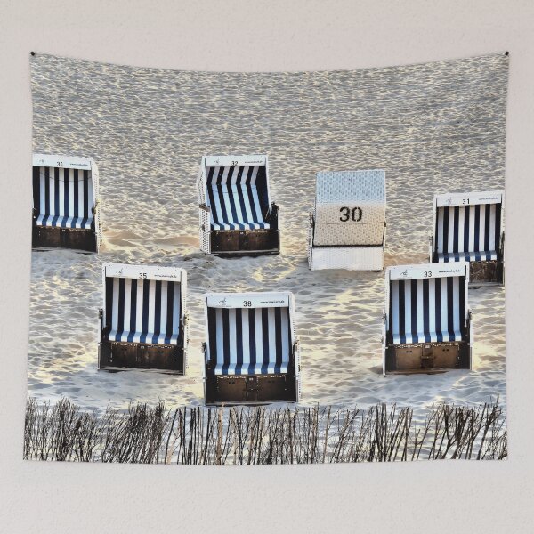 Item preview, SYLT beach chairs at dusk designed and sold by SEEMUELLER.