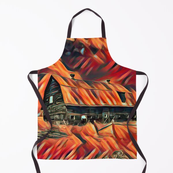 Item preview, The Flaming Barn - Fire in the sky - Barn ablaze - Countryside Art Collection - spcreationsco22 designed and sold by SpCreationsCo22.
