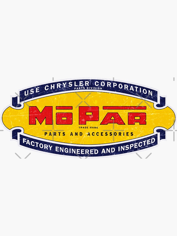 "Vintage Mopar Parts Automotive Service" Sticker for Sale by turboscope