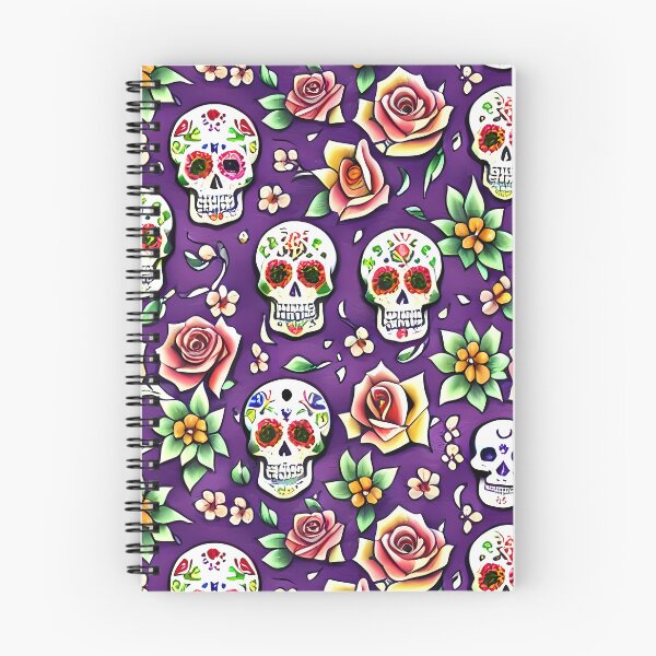 Item preview, Sugar Skull Flower Pattern designed and sold by Zemracreative.