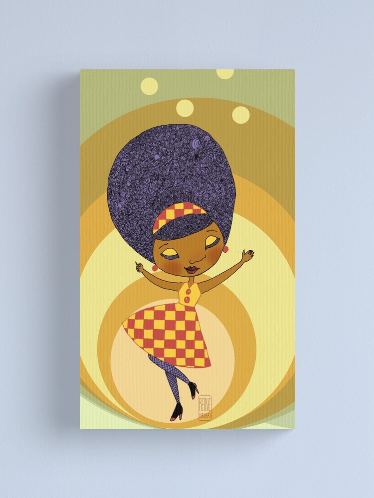 Aperçu 1 sur 3. Impression sur toile avec l'œuvre Mom - Vintage créée et vendue par Reine-Dibussi.
