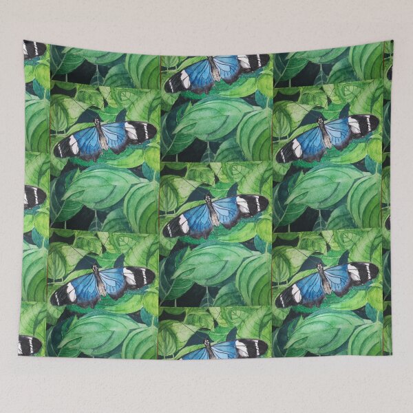 Item preview, Blue butterfly watercolour painting  designed and sold by esvb.