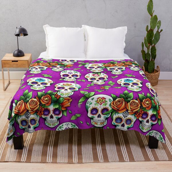Item preview, Day of the Dead Skull Tiles designed and sold by Zemracreative.