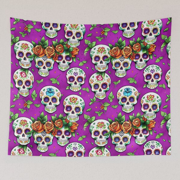 Item preview, Day of the Dead Skull Tiles designed and sold by Zemracreative.