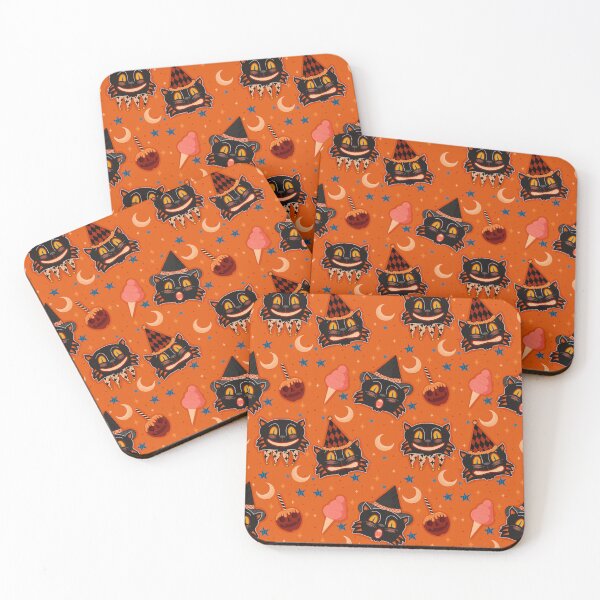 Item preview, Vintage Retro Halloween Cat Pattern designed and sold by Korynnedesigns.