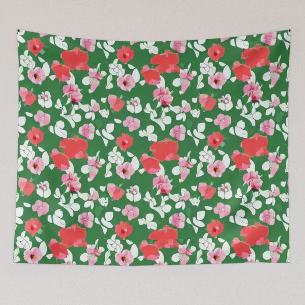 Item preview, pink and red flowers designed and sold by ArteEterno.