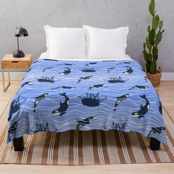 Item preview, Copy of Orca and Fishing Boats Blue designed and sold by Krystal  Thomas.