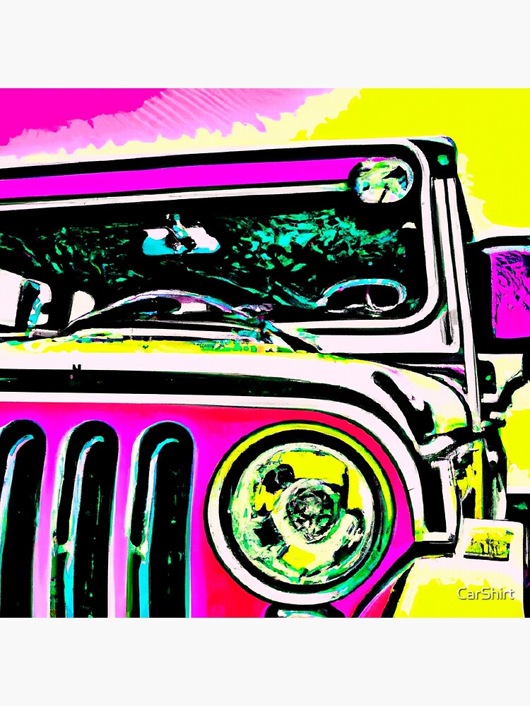 Disover Jeep Off road pop art style Premium Matte Vertical Poster