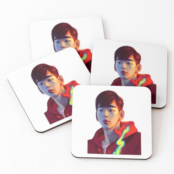 Item preview, LOOKISM Kpop-red hoodie semi-realistic illustration designed and sold by zheworkstudio.