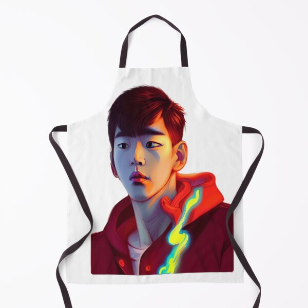 Item preview, LOOKISM Kpop-red hoodie semi-realistic illustration designed and sold by zheworkstudio.