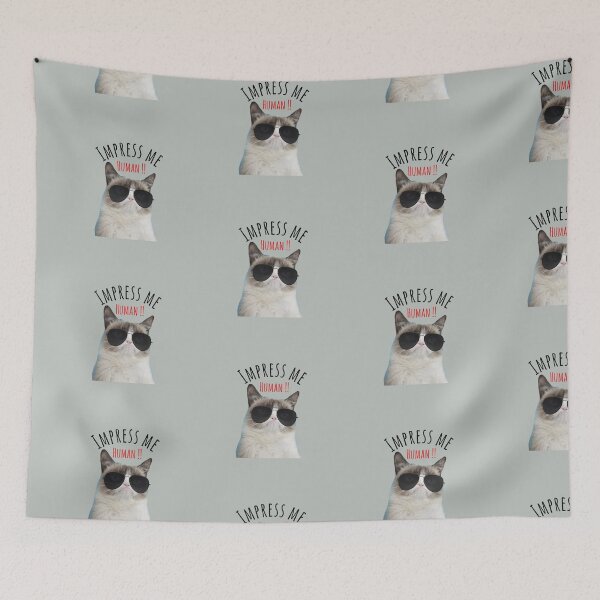 Item preview, Impress me human !!! designed and sold by CatwithSpecs.
