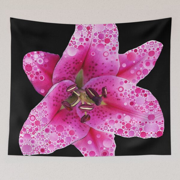 Item preview, Bold Enchanted Pink Lily Art Floral Flower designed and sold by Sharon Cummings Art.